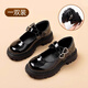三千奈落黑色皮鞋女童春夏新款儿童公主演出黑色单鞋中大童女孩学院风童鞋 黑色爱心皮鞋32码