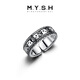 Mingyang Decorative Sea MYSH 925 Silver Horus Eye of God Ring Men's Trendy Retro Versatile Open Ring Original Accessory Eye of God Open Ring (Size Adjustable)