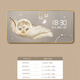 Sensación de pintura Enchufe de plumas reloj electrónico reloj de pared restaurante decoración pintura lámpara LED creativa con visión nocturna reloj colgante de pared reloj digital Z4859 modelo de pantalla digital 140 * 70 cm pantalla de cristal PVC borde negro / banco de energía inducción automática