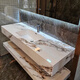 
Rock slab wash basin ceramic seamless integrated double-layer bathroom cabinet integrated washing basin hotel bathroom washing fish belly white seamless basin smart mirror delivers supporting hardware SPWY60*50 7586 pieces sold