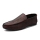 Woodpecker 2025 youth summer versatile Korean new lazy bean shoes trendy casual men's loafer shoes with one foot D838 black 40