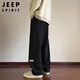 JEEP SPIRIT Jeep pants men's casual pants men's autumn and winter loose straight sportswear trousers black 2XL