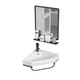 Triangular washbasin corner washbasin washbasin triangular basin washbasin small all-in-one bathroom mini 32 triangle bracket basin with faucet mirror