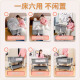 
YIUDS crib newborn multi-function shaker movable and spliced ​​adult bed baby sleeping artifact diaper table diaper table - mosquito net + mattress + universal wheel - folding