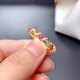 Fat Donglai Quality Tourmaline Ring New 2024 New Product Set Simulated Color Candy Color Opening Women's 18K Rose Color Ring (Rose Gold)