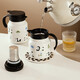 Moderne Hausfrau Mototo Panda Thermosmos mit Tee -Partition Haushalt große Kapazität Heißkapital Cartoon Thermoses gedünstetes Teekannengeschenk Panda Riverside Tee Partition Thermos