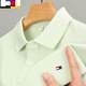 Tommy Hekelly American Tommy Kurzarm T-Shirt T-Shirt Herren Sommer Baumwoll-Revers Polo Modem modisch und evergrande lässige obere weiße hellgrau m17084a empfohlen 120jin [Jin gleich 0,5 kg] Alle Größe