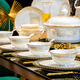 Lowe Dahaoheshan 62-piece Jingdezhen ceramic tableware set bowl and dish set home moving new home bowl and dish set