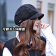 Thousands of charming cloud hat pleated women's autumn and winter new face little British retro casual octagonal hat versatile beret women's winter brown
