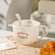 Kawashimaya (KAWASIMAYA) Kawashimaya large-capacity breakfast cup ceramic mug coffee oatmeal milk cup microwave heatable water cup English breakfast cup 600ml