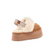 
UGG Autumn New Women's Thick Sole LOGO Elastic Strap Lazy Fur Shoes 1113474CHE Maroon 38