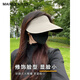 MAINLYKITTY防晒帽女夏季防紫外线户外可折叠遮阳帽空顶太阳帽子送女友礼物 【深灰色】