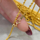 Issa Vera 18k gold necklace twist chain gold necklace women's twisted chain au750 hemp rope chain plain chain adjustable sweater chain 18k gold original color twist chain 45cm about 2.4-2.5g