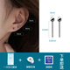 DAISY DREAMF136 medical titanium alloy earrings for women with pierced ears, anti-allergic ear bone nails, earrings, cochlear nails, sleep-free earrings, 3mm round head medical titanium alloy earrings