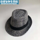 Jingpu Fei hat men's autumn and spring top hat dad woolen hat middle-aged and elderly jazz hat British Xu Wenqiang retro gentleman hat solid color woolen-gray adult model 58cm