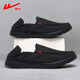 Reli Canvas Schuhe Herren 2025 Sommertuchschuhe Ein Fuß Faule Schuhe Alte Peking -Stoffschuhe Abdeckung Füße Schwarze Schuhe Herren National Trend All Black 42