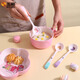 Wuhe (Wuhe) Little Pony Fork Spoon para niños Fuerza Hogar Baby Baby Spoon Spoon Suplementary Sponing Cartoon Waterware Little Pony (Purple Yue)