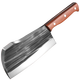 Couteau à découper les os à lame Xing, couteau à découper les os, couteau à découper les os, grand couteau à os domestique, hache, hacher les gros os de bovins et de moutons, couteau de cuisine spécial de boucher commercial, couteau à découper les os à manche en bois, allongé et épaissi