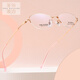 
Phil Watanabe ultralight myopia glasses women's titanium business pure desire glasses frame ultralight high-end half frame can match the degree number of women T15252 T15252 purple rose gold C06 titanium frame + flat light 0 degree gray-to-blue light lens