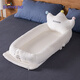 
Sanmei baby bed mid-bed baby portable crib baby newborn anti-pressure artifact bionic bb bed bionic bed large shell white single bed + blue velvet bed cover