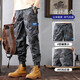 Berühmte Sommer-Tarnung Overalls für Männer losen Krawatten Casual Hosen für Männer Stretch Sport Multi-Tocket Harem Hosen Kamel 28 [90-110jin [Jin gleich 0,5 kg]]]