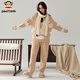 PAUL FRANK Big Mouth Monkey Winter Half Velvet Pajamas Women's Autumn and Winter Home Clothes Men's Coral Velvet Couples Can Wear Outside Home Suits