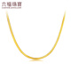 Luk Fu Jewelry Foot Gold Square Snake Bone Chain Gold Necklace Simple Claserotin Chain Priced L04TBGN0010 6.71 grams (including labor cost 671 yuan)