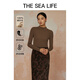The Sea Life ouhai Life Sweater Femmes 24 Nouveau produit d'hiver Casual Casual Warm confortable Lumière et Pull en tricot éco-apparié A13066 MOSS GREEN S