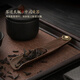 Tao Fuqi walnut tea spoon home reception Kung Fu tea ceremony tea set accessories tea can tea spoon measuring teaspoon tea shovel walnut Ruyi tea spoon