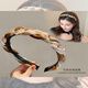 Oxygen Autumn and Winter High-end Hairbands for Female Internet Celebrities, Versatile Going Out, High Headbands, Face Washing Headbands, Pressed Hairpins, Hair Bundles, Khaki Pearl Style