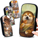 
Student assistant fun trendy canvas multi-layer pencil bag stationery box stationery bag funny cute pet dog stationery pencil bag multi-function large capacity high school junior high school primary school student fashion zipper large capacity three-layer canvas pencil bag-B14079