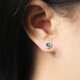 Oriental Jade Exquisite Niche Versatile S925 Silver Inlaid Imperial Green Jade Earrings Stud Earrings for Women Birthday Gifts for Women