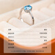 Demi Xiran topaz ring, versatile model for commuting, classic S925 silver open ring, gift for girlfriend