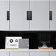 
XMSJ wardrobe door invisible handle, embedded hidden sliding door sliding door cabinet cabinet drawer concealed slotted handle 6623-Mumbling black hole distance 128mm