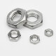 Jingong 304 Tuerca hexagonal de acero inoxidable Tuerca de acero inoxidable de acero delgada tornillo de tornillo fino hexágono plano Tuerca de diente fina M3 Dientes gruesos GB6172 [20 piezas]