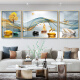 Sanqihu maßgeschneidert für leichte Luxus Wohnzimmer Dekoration Malerei Sofa Hintergrund Wandmalerei Mural Malerei Fulu Landschaft Triptycharchatchatmosphärische HJ-3893-Smooth Segel für 2-2,5 Meter Sofa 40*60 m auf beiden Seiten geeignet