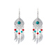 Lemiao (Lemiao) Europäische und amerikanische böhmische ethnische Ohrringe und Ohrringe für Frauen Miao Silver Tropical Quaste Ohrringe Ethnic Travel Jewelry H1278 Farbe