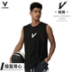 Veidoorn chaleco de tiro simple Traje de tiro simple Camiseta American Basketball Entrenamiento de baloncesto de verano Deportes corriendo Cuello redondo Vest V Glacier White XL