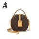 Vogelscheuchen-Tasche Frauen neue Mode One-Shoulder-Print kleiner runde Tasche Crossbody Frauenbag Kette Chinesische Valentinstag Geschenke Freundin 79069-1 Tiefkaffee