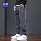 
Romon casual pants work pants men 2025 summer new fashion brand loose tying feet youth Harren sports men's clothing 689 dark gray [regular style] M