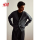 
H/M men's sweater summer casual comfortable fashion regular style wool cardigan 1235313 rice gray 170/92S