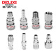 Delixi self-locking C-type male and female head 8mm trachea quick plug connector SP30 air compressor air pump accessories PP20 PP40 male head