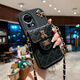 Luo Luou Huawei nova13 mobile phone case crossbody lanyard shell nova13Pro chain strap MIS-AL00 silicone shell protective case oblique cross-card bag anti-fall full-pack soft shell women's model [White-diamond bear card bag model] + crossbody lanyard + screen protector Huawei nova13