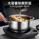 Stainless steel steamer 304 thickened household soup pot steamer double-layer non-stick pot induction cooker gas stove online supermarket 24cm double-layer steamer brown lid extra thick 24cm