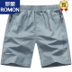 罗蒙（ROMON）纯色短裤男夏季运动外穿休闲大裤衩子纯棉居家户外五分裤沙滩裤 9227白色 2XL 155-175斤