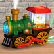 Chisen Children's Electric Spray Dampf Train Toy Universal Lokomotive Model Jungen San Stoßfänger Auto 1-3 Elektrische Universal Spray Train-Red QB-34 Batterieausgabe + 3 Abschnitte 5 + Schraubendreher
