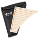 
Beijing style wind-rubbing flute 16 tube 18 tube school teaching panflute children's beginner musical instrument C adjustment students' special easy-to-learn flute [regular] 18 tube dark brown
