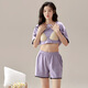 Pajamas de terciopelo ártico (Bejirog) con almohadilla para el cofre para algodón de algodón de algodón de manga corto de mujeres para mujeres Juego de ropa para el hogar delgada de gran tamaño 2024 NUEVO ESTILO [con almohadilla de almohadilla de almohadilla corta] Tamaño GXT1047 XL (recomendado 110-125 Jin [Jin iguala 0.5 kg])))
