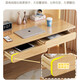 Huazhou solid wood desk simple small apartment home writing desk desktop computer table bedroom study table 1.2 meters solid wood color