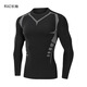 NIUKAILE running long-sleeved T-shirt men's spring and summer quick-drying breathable tight-fitting basketball sports training casual sports fitness top elite long-sleeved M
